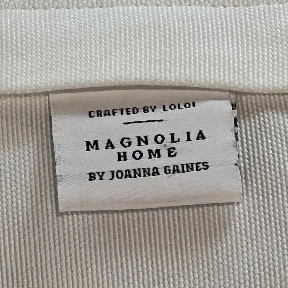 Magnolia Home Joanna Gaines Woven Pillow Cover Red Tassels Geometric‎ Boho